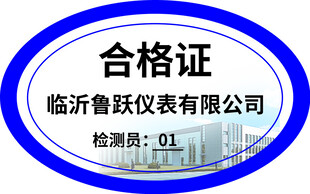 臨沂魯躍儀表合格證