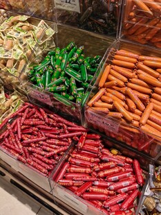 多彩新鮮蔬菜陳列展示