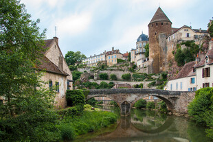 歐洲小鎮(zhèn)河畔石橋風(fēng)景
