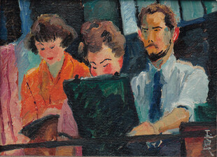 復古場景中的人物互動