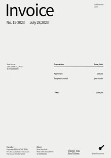 簡約風(fēng)格發(fā)票模板