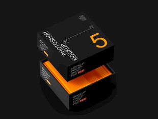 黑色包裝盒堆疊展示