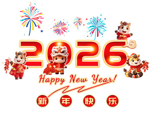 2026馬年新年歡樂慶祝畫面