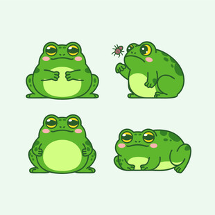 可愛(ài)青蛙插圖