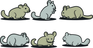 可愛(ài)姿態(tài)各異的小老鼠