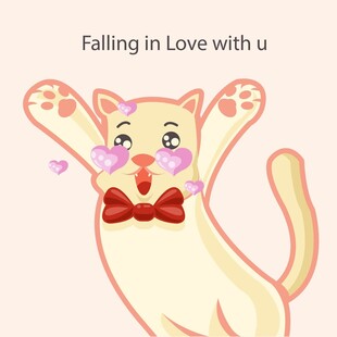 戀愛(ài)中的可愛(ài)貓咪