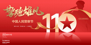 警察節(jié)展板海報
