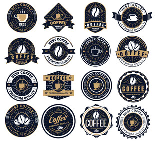 復(fù)古風(fēng)咖啡主題標(biāo)志設(shè)計(jì)