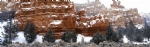 裸路岩石雪景