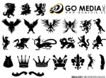 Go Media出品矢量素材-欧式神兽与皇冠