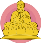 卡通佛像矢量