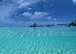 蔚蓝的海水