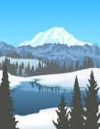矢量雪山