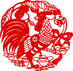 公鸡剪纸