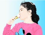 吃冰淇凌女孩