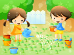 矢量卡娃伊小孩子6