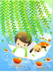矢量卡娃伊小孩子8