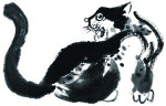 水墨风格的猫咪
