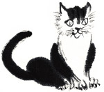 水墨风格的猫咪