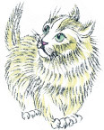 水墨风格的猫咪