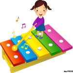 卡通音乐女孩