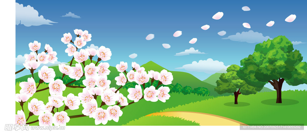 韩国矢量风景图