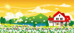 韩国矢量风景图