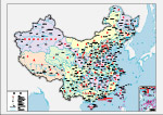 矢量四色中国地图