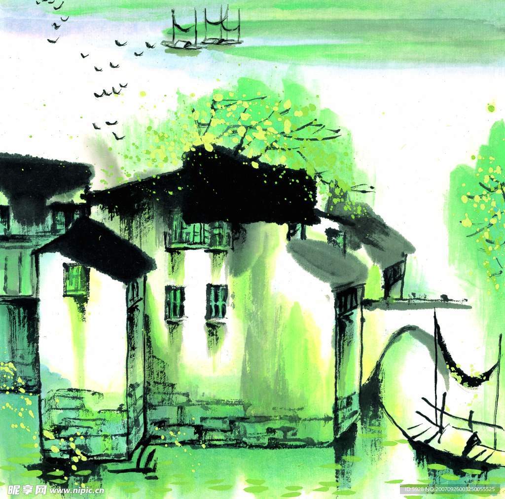 水墨风格之春