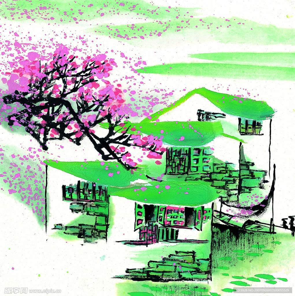 水墨风格之春