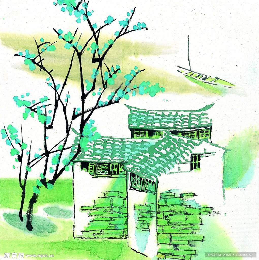 水墨风格之春