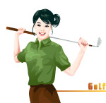 高尔夫美女