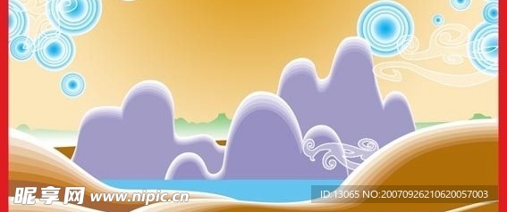 福气背景 全矢量图层