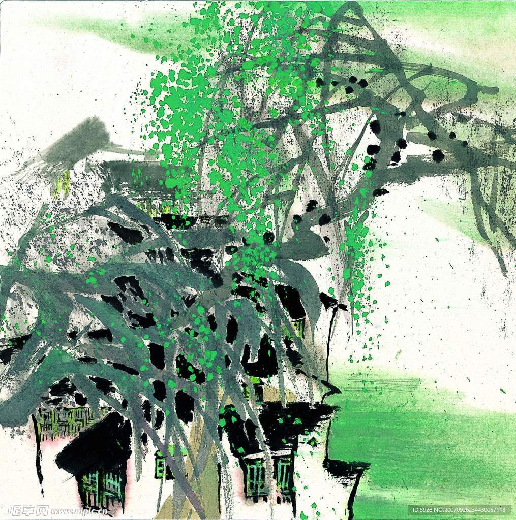 水墨风格之春