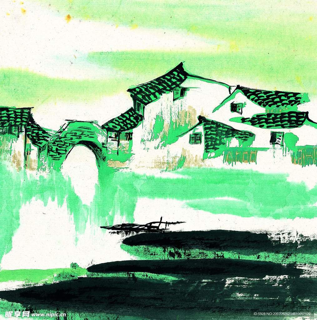 水墨风格之春