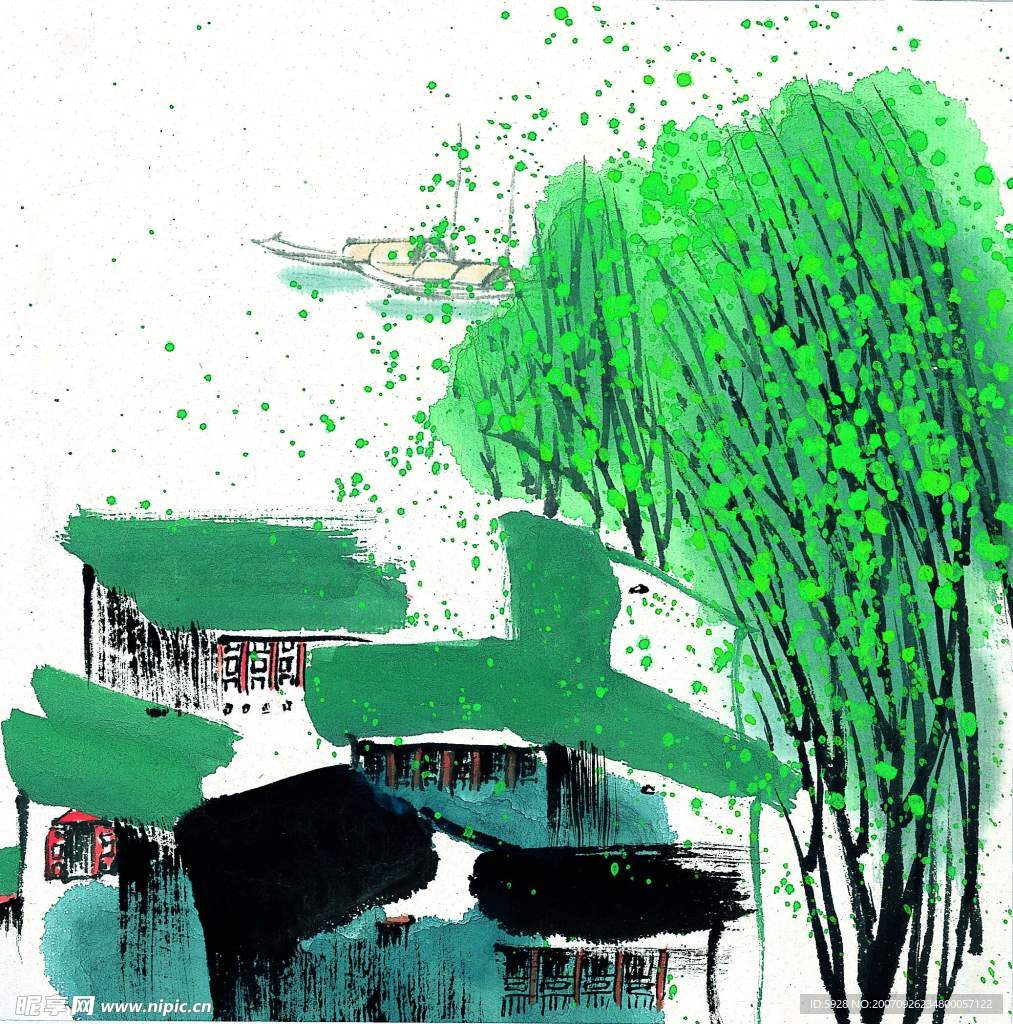 水墨风格之春