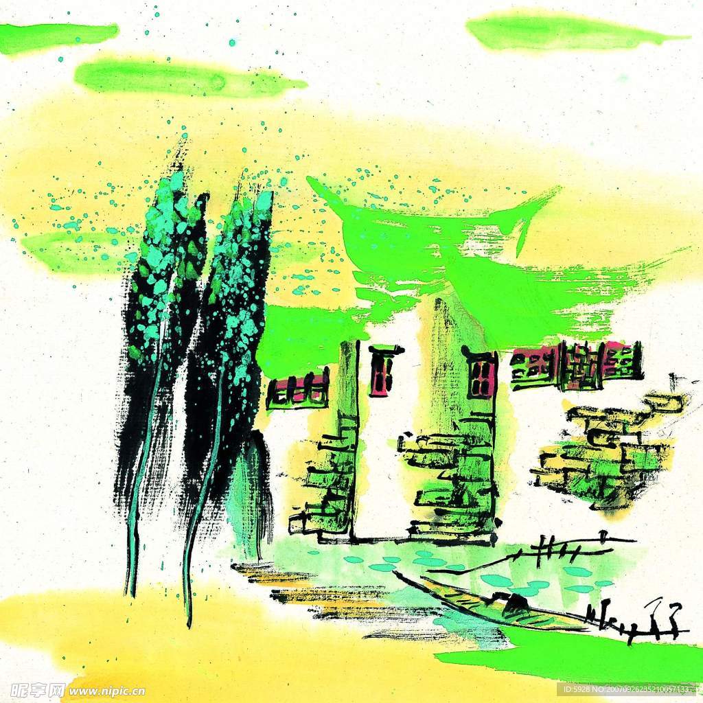 水墨风格之春