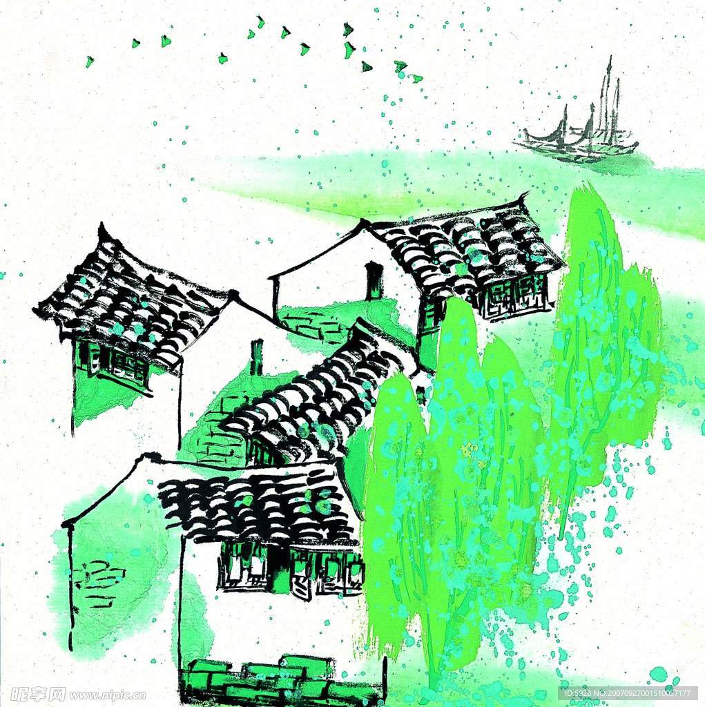 水墨风格之春