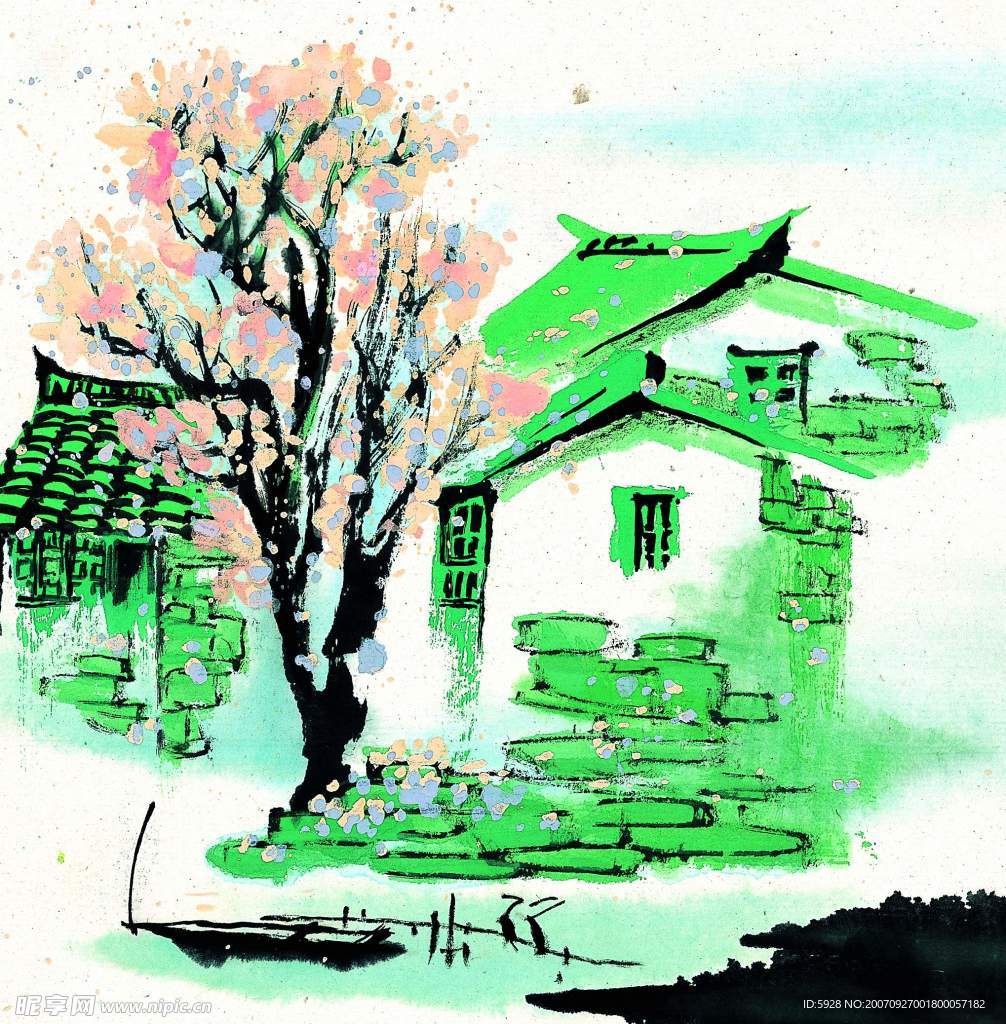 水墨风格之春