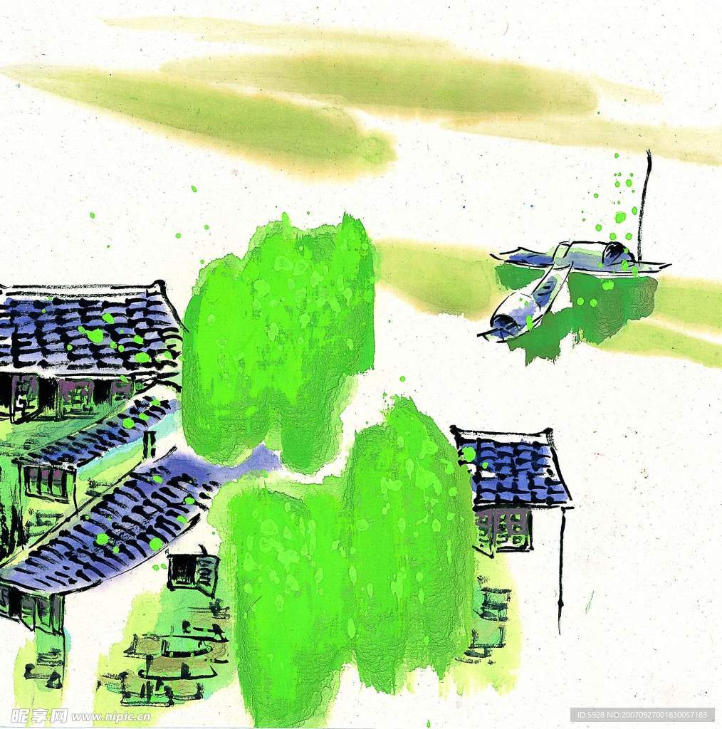 水墨风格之春