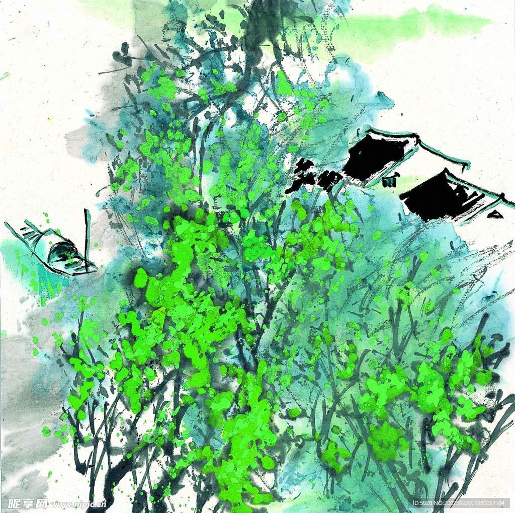 水墨风格之春