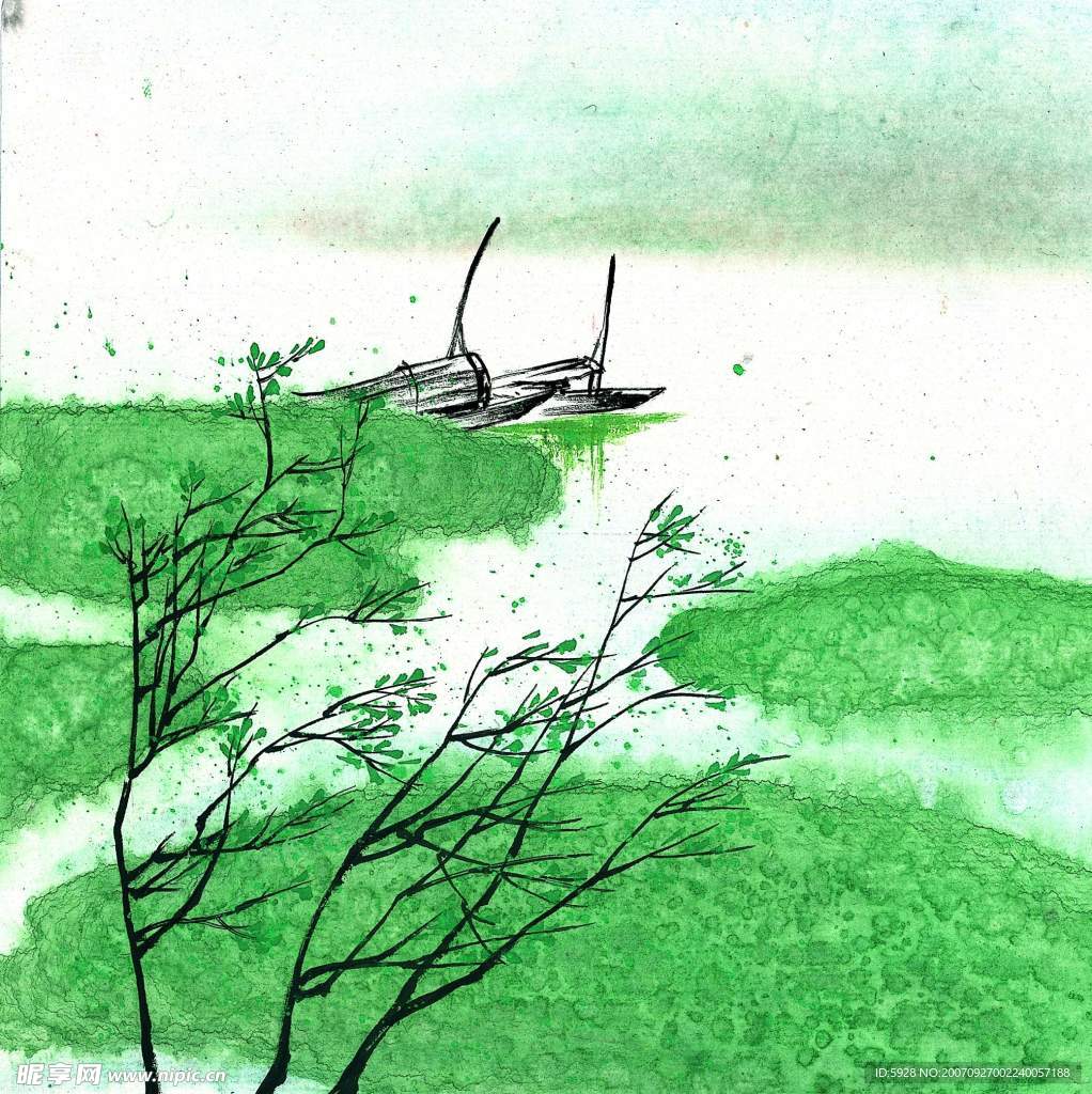 水墨风格之春