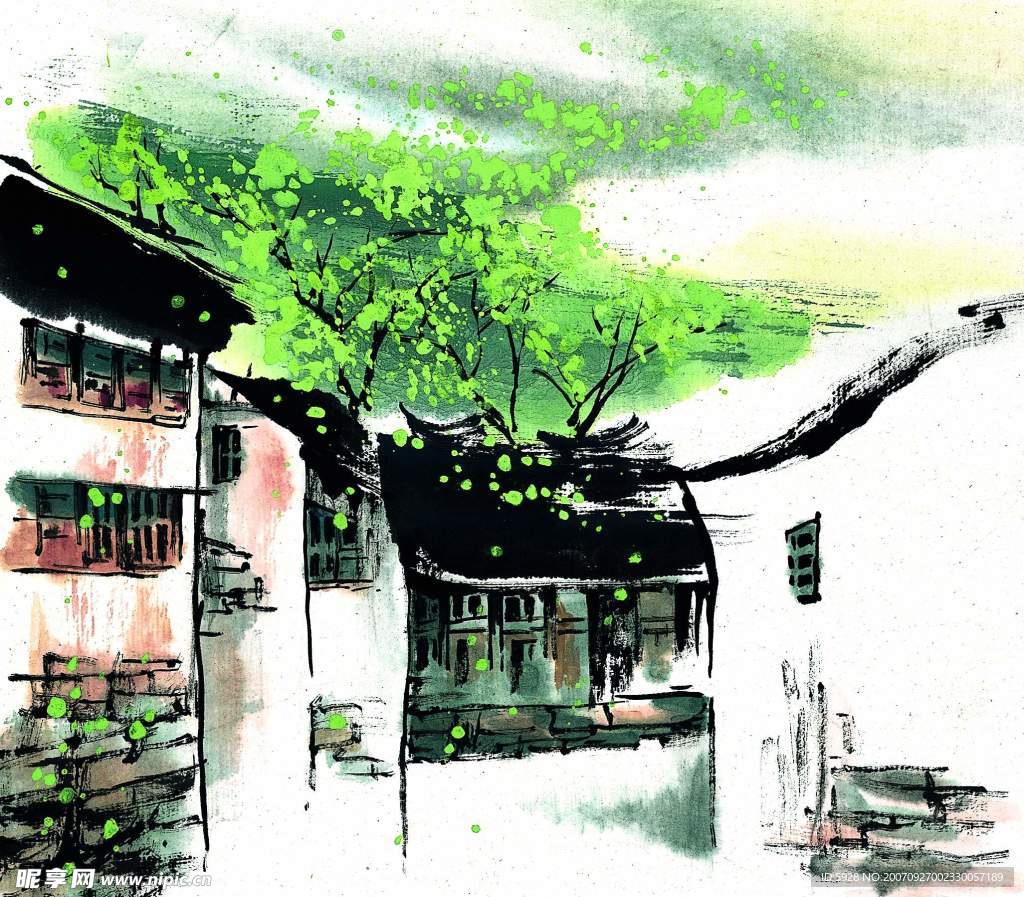 水墨风格之春