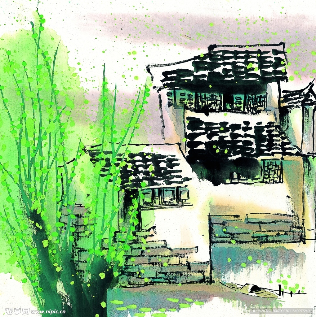 水墨风格之夏
