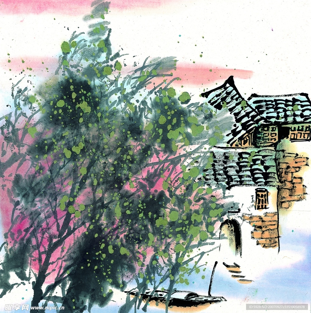 水墨风格之夏