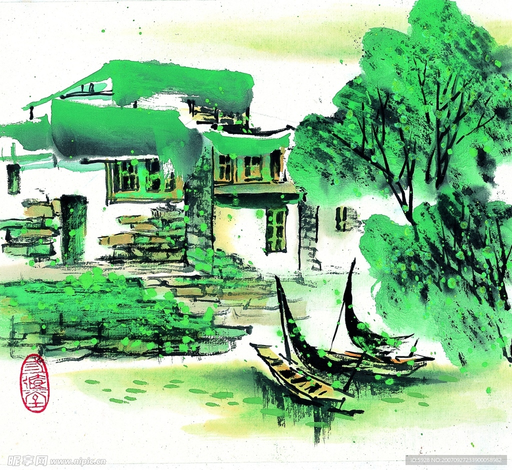 水墨风格之夏