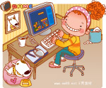 红发卡通女孩