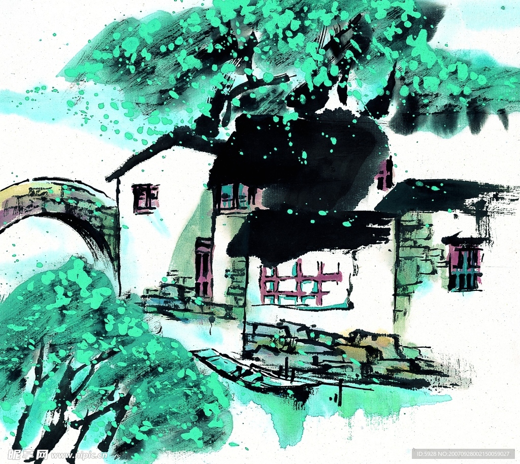 水墨风格之夏