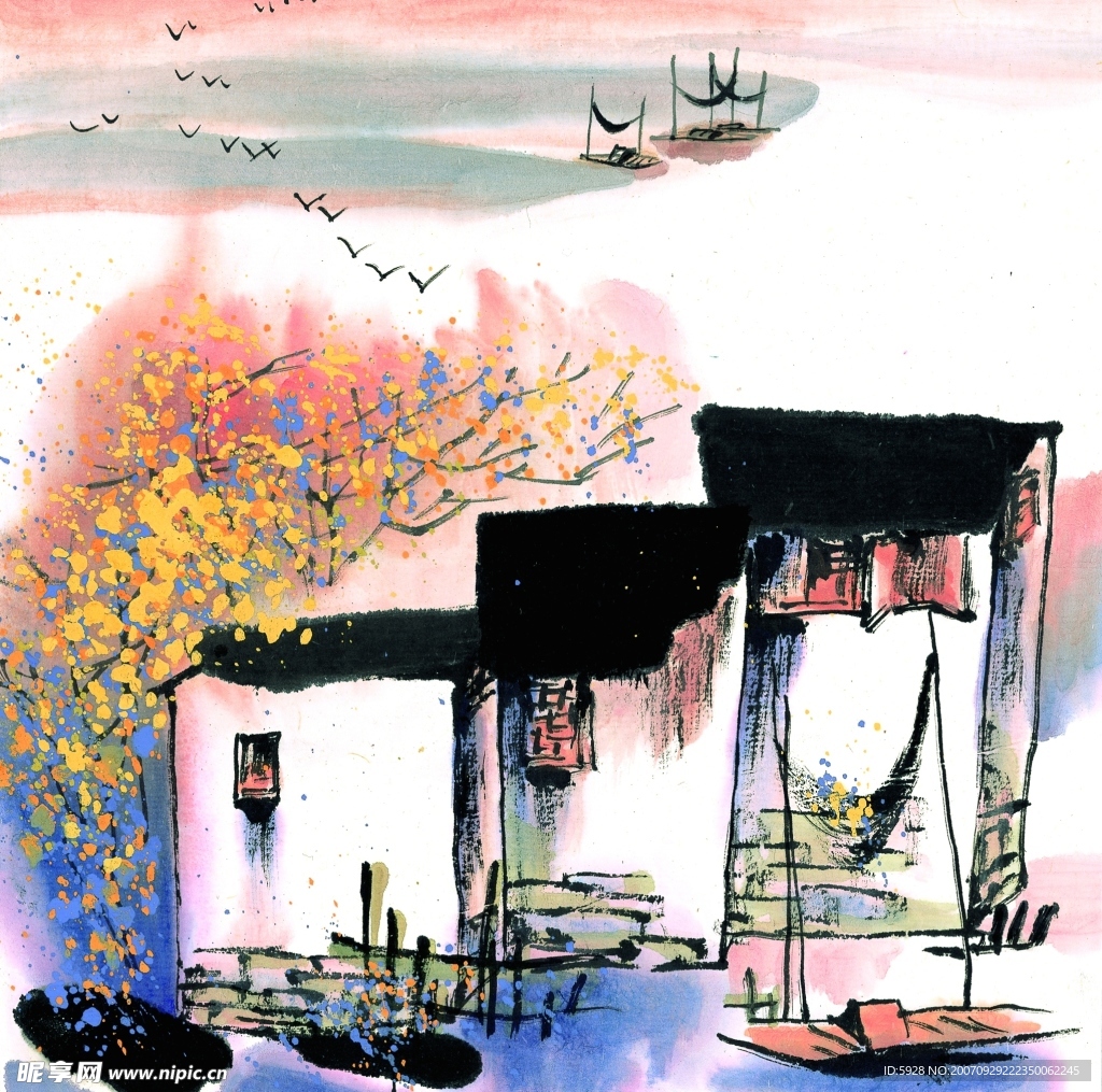 水墨风格——秋