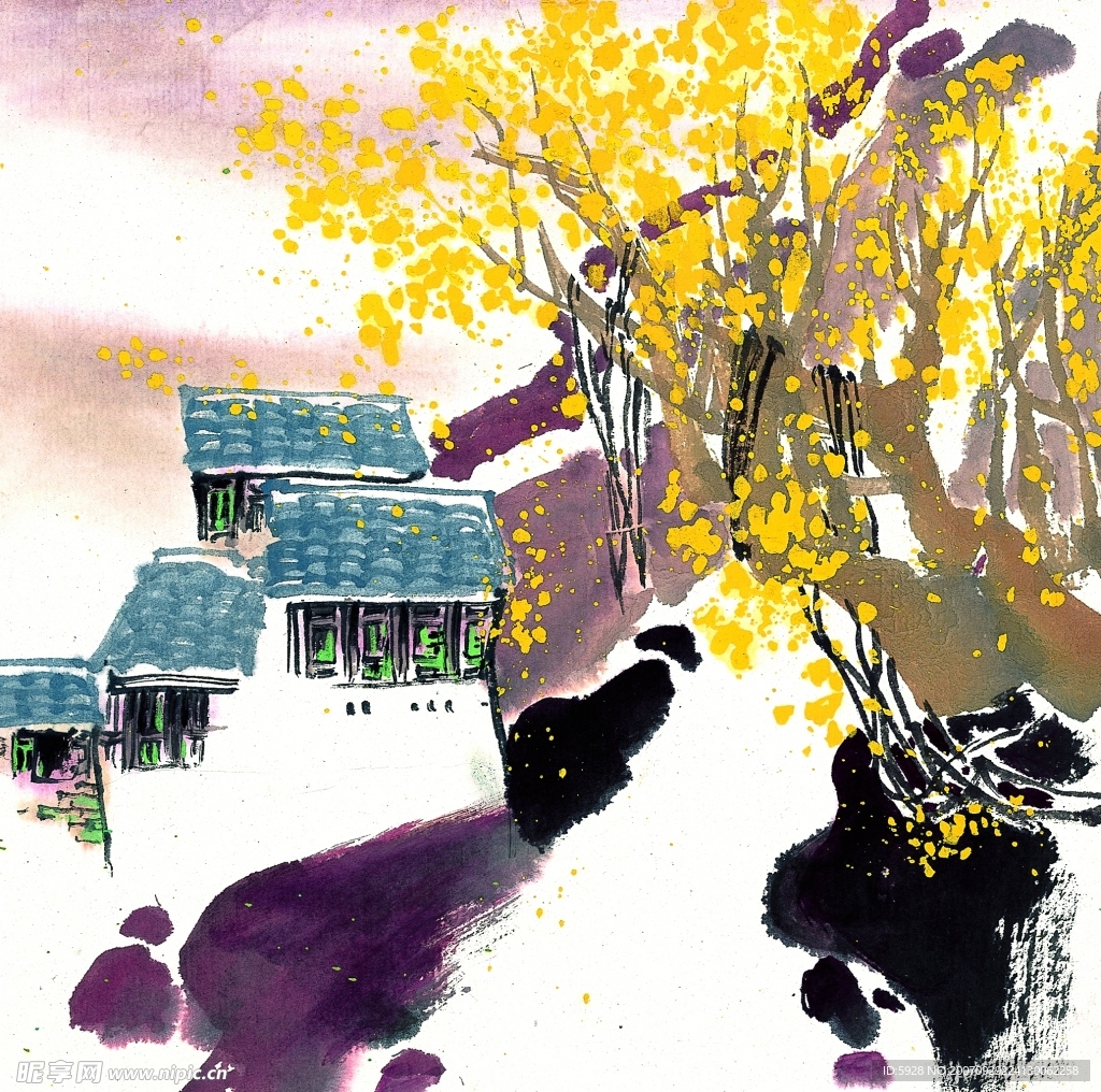 水墨风格——秋